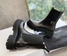 Женские кожаные ботинки Celine 2023 с пряжкой черные