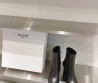 Женские кожаные ботильоны на каблуке Celine 2023 черные