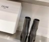 Женские кожаные ботильоны на каблуке Celine 2023 черные