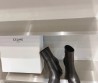 Женские кожаные ботильоны на каблуке Celine 2023 черные