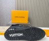 Мужские кожаные кроссовки на меху Louis Vuitton 2023 черные