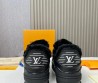 Мужские кожаные кроссовки на меху Louis Vuitton 2023 черные