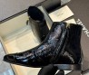 Женские ботинки Chanel 2023 черные лакированные