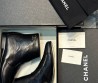 Женские ботинки Chanel 2023 черные глянцевые