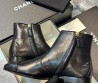 Женские ботинки Chanel 2023 черные глянцевые
