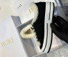 Женские замшевые кеды Christian Dior 2023 черные с мехом