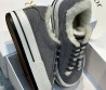 Женские замшевые кеды Christian Dior 2023 серые с мехом