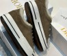 Женские замшевые кеды Christian Dior 2023 коричневые с мехом
