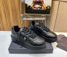 Мужские кожаные кроссовки Valentino 2023 с меховой стелькой черные