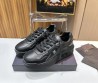 Мужские кожаные кроссовки Valentino 2023 с меховой стелькой черные