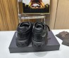 Мужские кожаные кроссовки Valentino 2023 с меховой стелькой черные