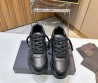 Мужские кожаные кроссовки Valentino 2023 с меховой стелькой черные