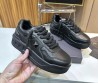 Мужские кожаные кроссовки Valentino 2023 с меховой стелькой черные