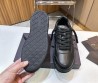 Мужские кожаные кроссовки Valentino 2023 с меховой стелькой черные