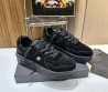 Мужские замшевые кроссовки Valentino 2023 с меховой стелькой черные