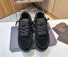 Мужские замшевые кроссовки Valentino 2023 с меховой стелькой черные