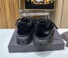 Мужские замшевые кроссовки Valentino 2023 с меховой стелькой черные