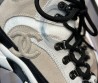 Женские комбинированные ботинки Chanel 2023 бежевые