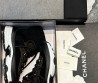 Женские комбинированные ботинки Chanel 2023 черные