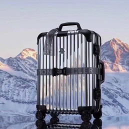 Чемодан Rimowa x Moncler 2023 серебристый