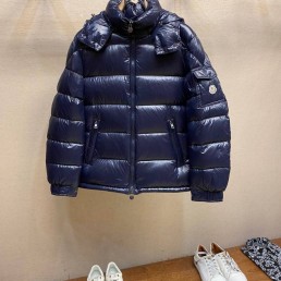 Мужской пуховик Moncler 2023 синий