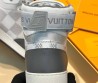 Женские высокие кроссовки Louis Vuitton 2023 серые с белым