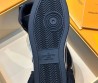 Женские высокие кроссовки Louis Vuitton 2023 черные с матовыми вставками