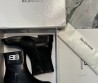 Женские укороченные сапоги Balenciaga 2023 черные на молнии