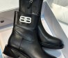 Женские укороченные сапоги Balenciaga 2023 черные на молнии