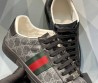Женские кроссовки Gucci 2023 темно-серые с принтом