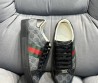 Женские кроссовки Gucci 2023 темно-серые с принтом
