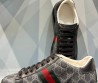 Женские кроссовки Gucci 2023 темно-серые с принтом