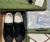 Женские кроссовки Gucci 2023 темно-серые с принтом