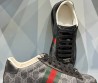 Женские кроссовки Gucci 2023 темно-серые с принтом