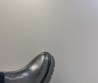 Женские кожаные ботинки Celine 2023 черные с трикотажной частью