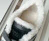 Женские комбинированные кроссовки на меху Brunello Cucinelli 2023 черные