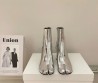 Женские кожаные ботильоны Maison Margiela 2023 серебристые