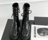 Женские кожаные ботинки Chanel 2023 лакированные черные