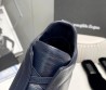 Мужские кожаные кроссовки на меху Ermenegildo Zegna 2023 синие