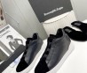 Мужские комбинированные кроссовки на меху Ermenegildo Zegna 2023 черные