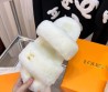 Женские меховые шлепанцы Louis Vuitton 2023 белые