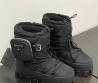 Женские луноходы Prada 2023 черные с накладным карманом