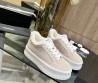 Женские замшевые кроссовки Chanel 2023 молочные с мехом