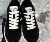 Женские замшевые кроссовки на меху Chanel 2023 черные