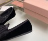 Женские бархатные мокасины Miu Miu 2023 черные с бантами