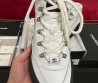 Женские комбинированные ботинки Chanel 2023 белые