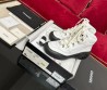 Женские комбинированные ботинки Chanel 2023 белые