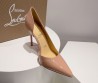 Женские кожаные туфли Christian Louboutin 2024 бежевые лакированные