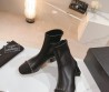 Женские кожаные сапоги Chanel 2024 черные с матовым носком