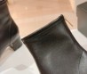 Женские кожаные сапоги Chanel 2024 черные с матовым носком